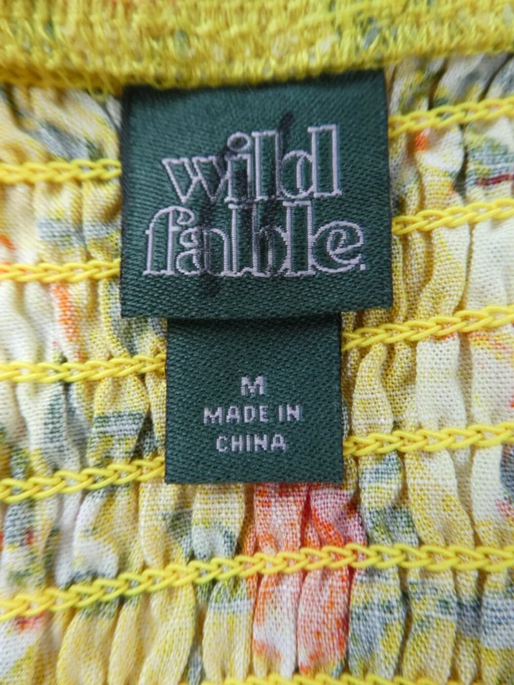 Citrus Fruit Yellow Romper Wild Fable Bright Oranges Blossoms Wide Leg Shorts M